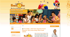 Desktop Screenshot of honeybeekidparty.com